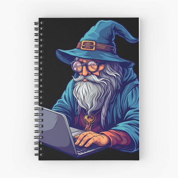 Item preview, Tech Wizard at Work - Geeky Fantasy Illustration designed and sold by meshhead.