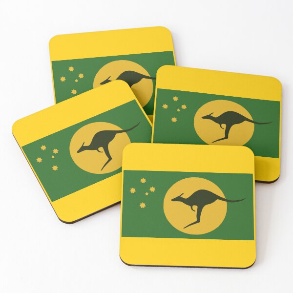 Item preview, Kangaroo Sun Flag. Indi Version with golden crux designed and sold by Kangaroo Sun.