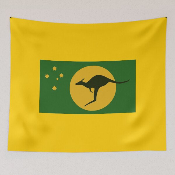 Item preview, Kangaroo Sun Flag. Indi Version with golden crux designed and sold by Kangaroo Sun.
