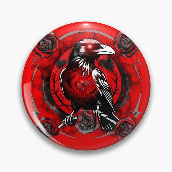 Item preview, Raven of Roses | Gothic Red & Black Floral Crow Graphic designed and sold by DopeStick.
