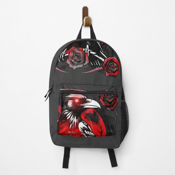 Item preview, Raven of Roses | Gothic Red & Black Floral Crow Graphic designed and sold by DopeStick.