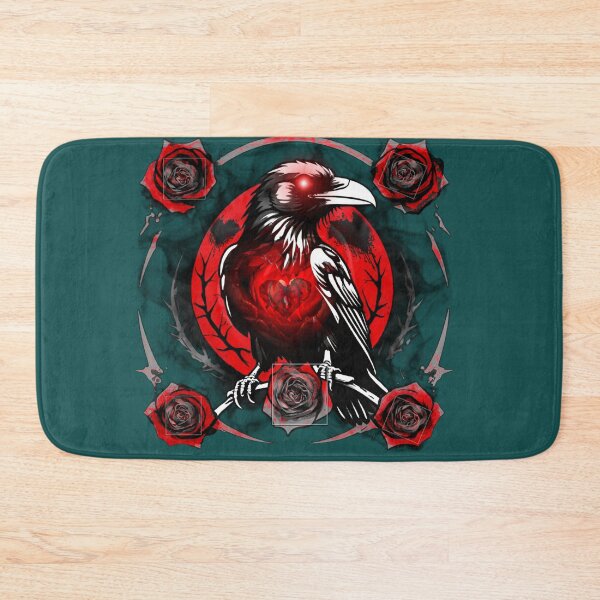 Item preview, Raven of Roses | Gothic Red & Black Floral Crow Graphic designed and sold by DopeStick.