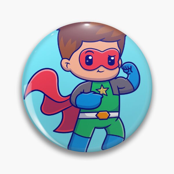 Item preview, Cute Muscular Superhero Cartoon Vector Icon - Adorable People and Holiday Illustration designed and sold by hjian8219.
