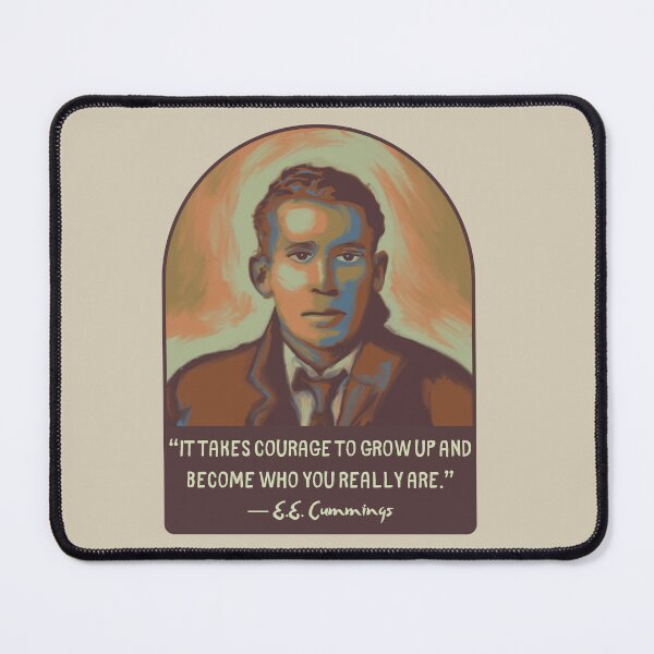 Item preview, E. E. Cummings Portrait and Quote designed and sold by Unhinged Heather.