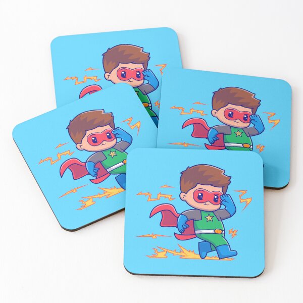 Item preview, Cute Superhero with Lightning Cartoon Vector Icon - Adorable People and Holiday Illustration designed and sold by hjian8219.