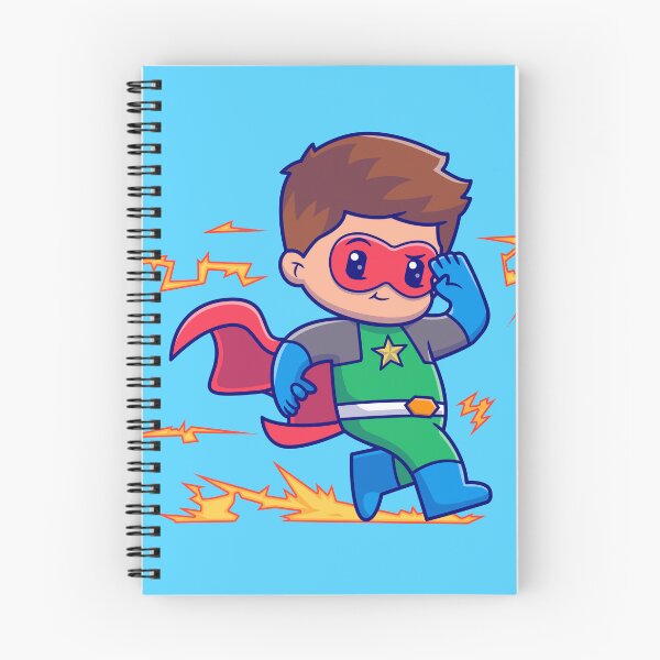 Item preview, Cute Superhero with Lightning Cartoon Vector Icon - Adorable People and Holiday Illustration designed and sold by hjian8219.