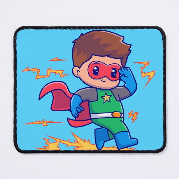 Item preview, Cute Superhero with Lightning Cartoon Vector Icon - Adorable People and Holiday Illustration designed and sold by hjian8219.
