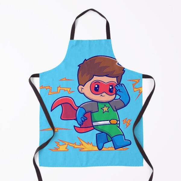 Item preview, Cute Superhero with Lightning Cartoon Vector Icon - Adorable People and Holiday Illustration designed and sold by hjian8219.