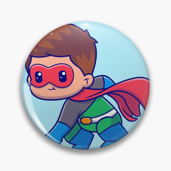 Item preview, Cute Superhero Landing Cartoon Vector Icon - Adorable People and Holiday Illustration designed and sold by hjian8219.