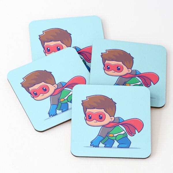 Item preview, Cute Superhero Landing Cartoon Vector Icon - Adorable People and Holiday Illustration designed and sold by hjian8219.