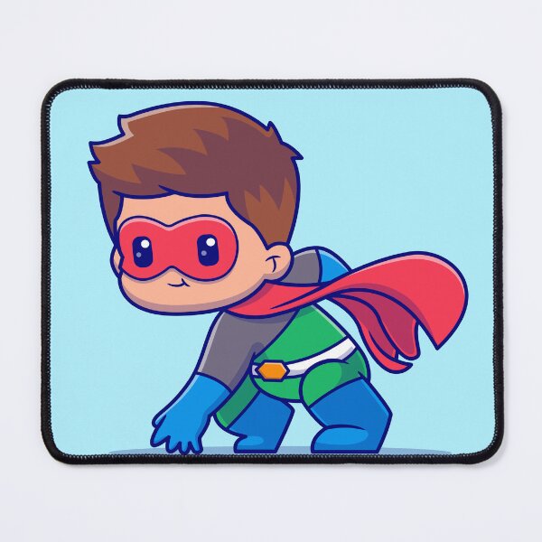 Item preview, Cute Superhero Landing Cartoon Vector Icon - Adorable People and Holiday Illustration designed and sold by hjian8219.