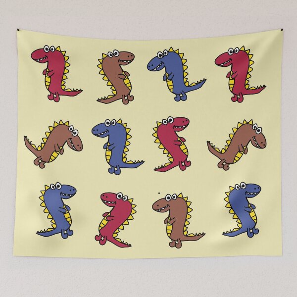 Item preview, Dinosaur pattern retro vibe designed and sold by fluffyfamcraft.