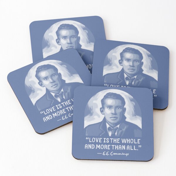 Item preview, E. E. Cummings Portrait and Quote designed and sold by Unhinged Heather.