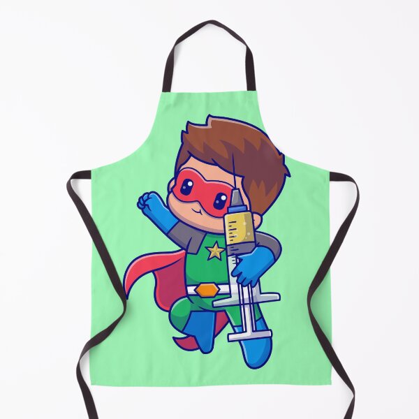 Item preview, Cute Superhero Holding Injection Cartoon Vector Icon - Adorable People and Holiday Illustration designed and sold by hjian8219.