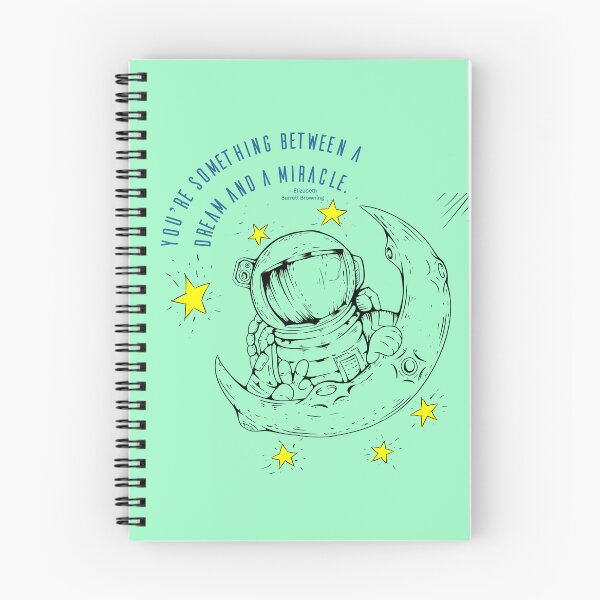 Item preview, Dream and Miracle: Elizabeth Barrett Browning Quote with Astronaut and Moon designed and sold by Alternating Current Press.