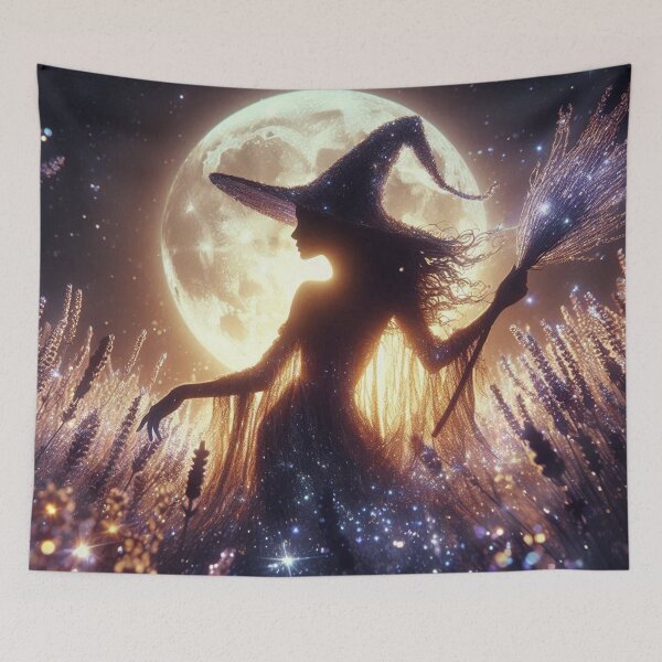 Item preview, Full Moon Lavender Witch Silhouette designed and sold by Simplybe1.
