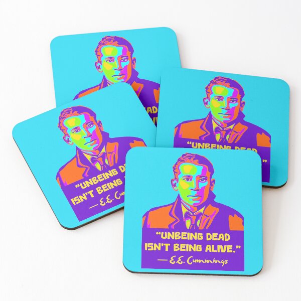Item preview, E. E. Cummings Portrait and Quote designed and sold by Unhinged Heather.