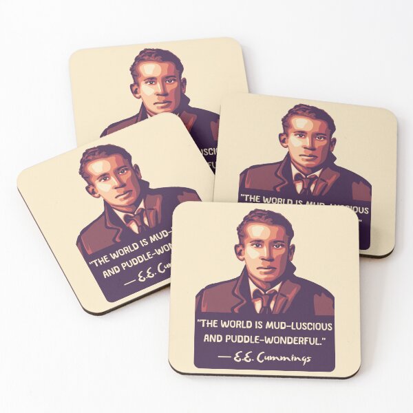 Item preview, E. E. Cummings Portrait and Quote designed and sold by Unhinged Heather.