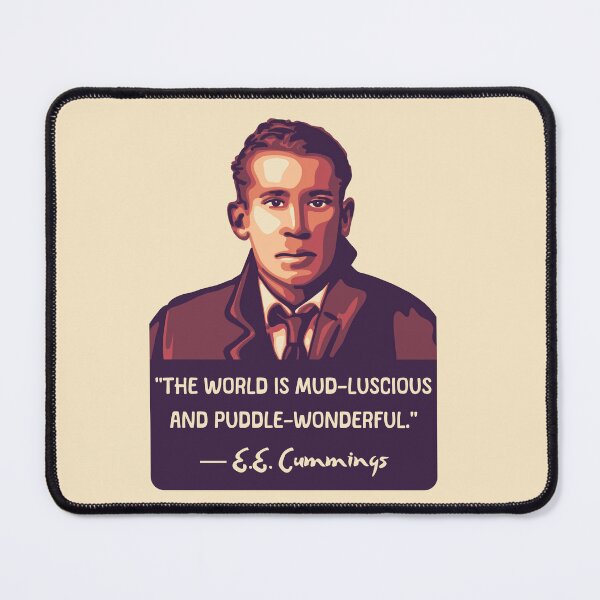 Item preview, E. E. Cummings Portrait and Quote designed and sold by Unhinged Heather.