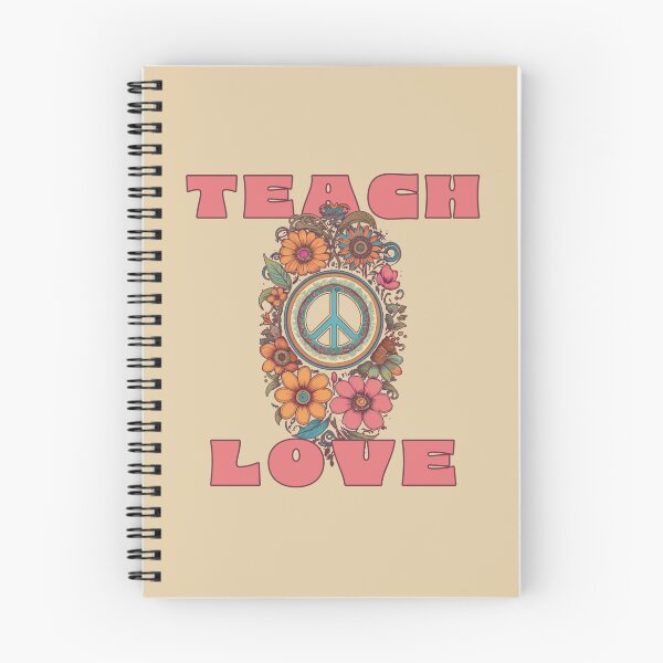 Item preview, Teach peace retro vintage hippie bohemian design positive quotes designed and sold by La Loca.