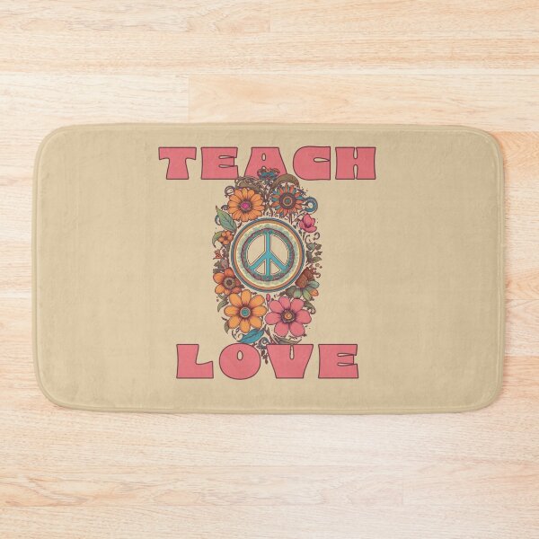 Item preview, Teach peace retro vintage hippie bohemian design positive quotes designed and sold by La Loca.
