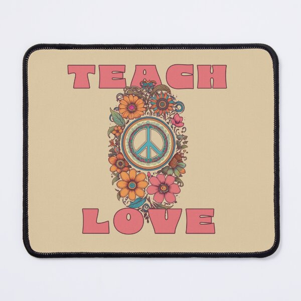 Item preview, Teach peace retro vintage hippie bohemian design positive quotes designed and sold by La Loca.
