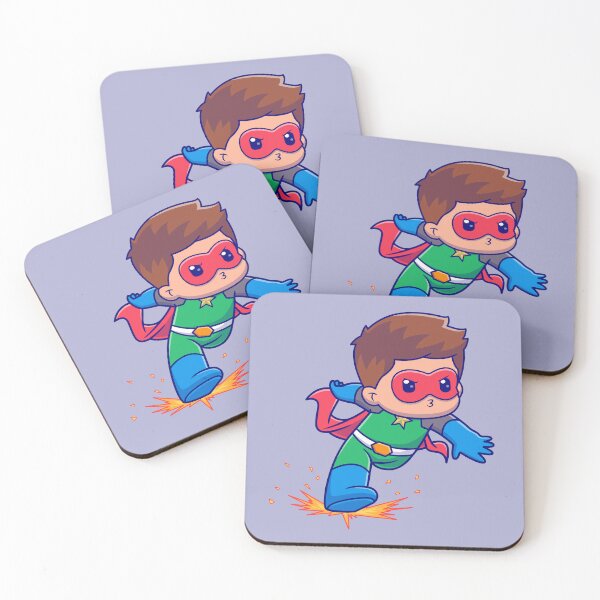 Item preview, Cute Superhero Running with Lightning Cartoon Vector Icon - Adorable People and Holiday Illustration designed and sold by hjian8219.