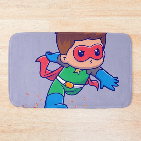 Item preview, Cute Superhero Running with Lightning Cartoon Vector Icon - Adorable People and Holiday Illustration designed and sold by hjian8219.