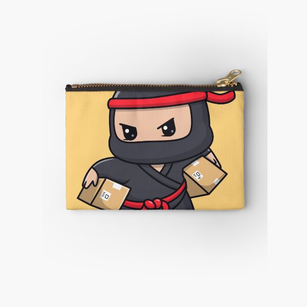 Item preview, Cute Ninja Courier Delivering Package Cartoon Vector Icon - Adorable People and Holiday Illustration designed and sold by hjian8219.