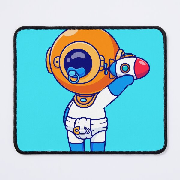 Item preview, Cute Baby Diver Holding Submarine Cartoon Vector Icon - Illustration of Science and Technology designed and sold by hjian8219.