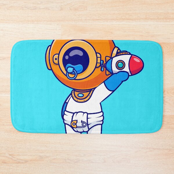 Item preview, Cute Baby Diver Holding Submarine Cartoon Vector Icon - Illustration of Science and Technology designed and sold by hjian8219.