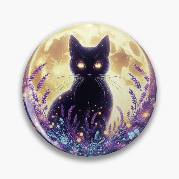 Item preview, Full Moon Lavender Black Cat designed and sold by Simplybe1.