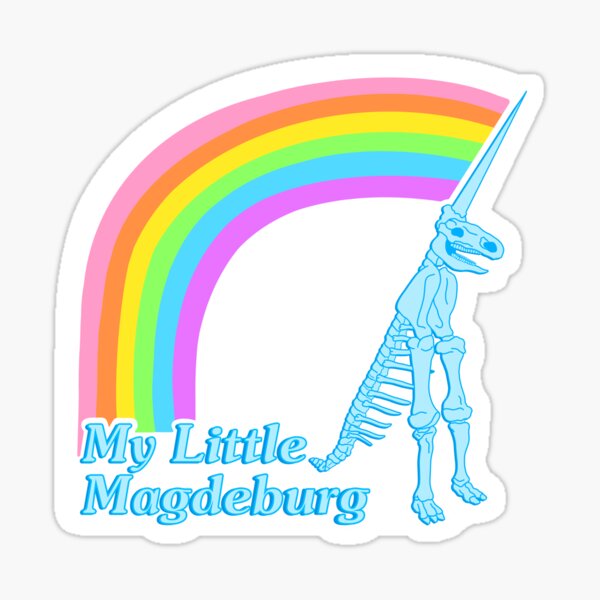 Artikelvorschau, Mein kleines Magdeburger Einhorn Fossil Rainbow entworfen und verkauft von Shiny Plastic Rainbow.