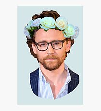 Tom Hiddleston Flower Crown Photographic Print