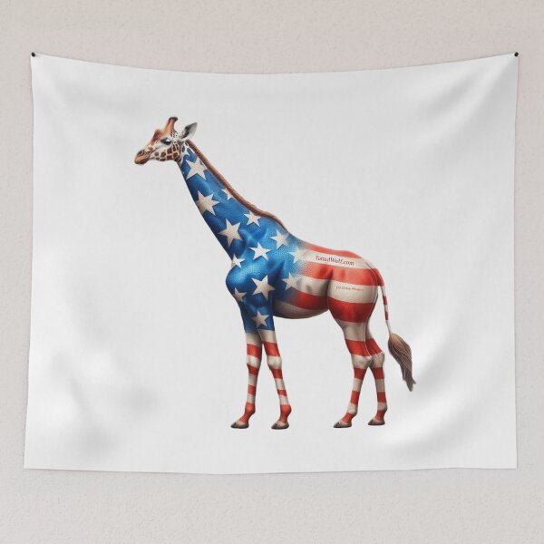 Item preview, Patriotic Tatted Giraffe designed and sold by TattedWolf.