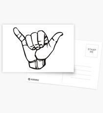 Gnarly Hand Sign Bodacious Postcards