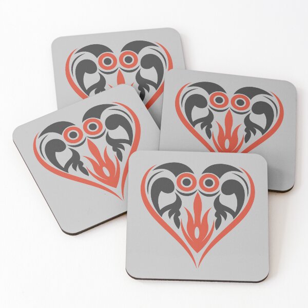 Item preview, hearts symbol, tribal art, playing cards designed and sold by Numbers-Art.