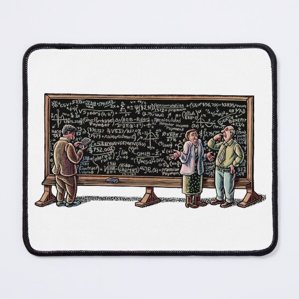 Item preview, Blackboard of confusing math and three baffled adults designed and sold by LisaHaney.