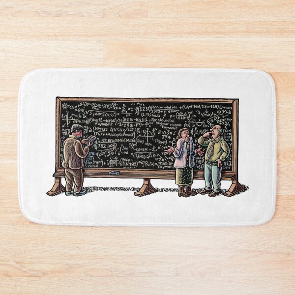 Item preview, Blackboard of confusing math and three baffled adults designed and sold by LisaHaney.