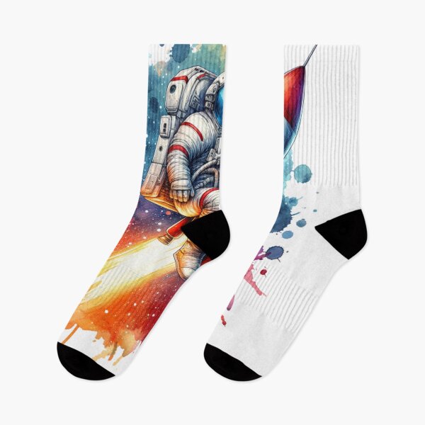 Item preview, Astronaut Riding a Rocket in Space designed and sold by JesNoh.