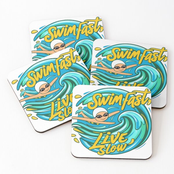 Item preview, Swim Fast Live Slow - Funny Swimming Quote for Swimmers designed and sold by Moh-nd-Eg.