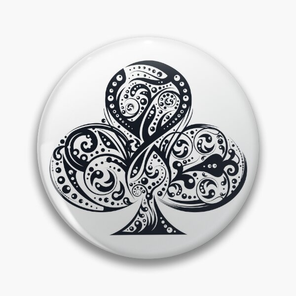 Item preview, clubs symbol, tribal art, playing cards 2 designed and sold by Numbers-Art.