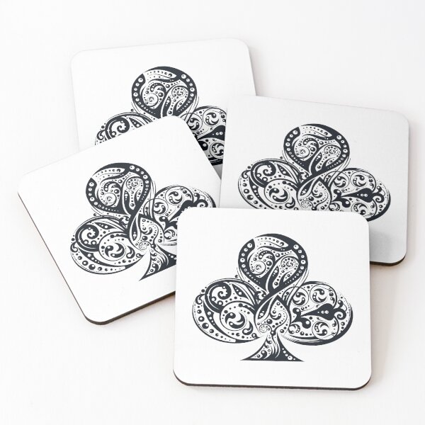 Item preview, clubs symbol, tribal art, playing cards 2 designed and sold by Numbers-Art.