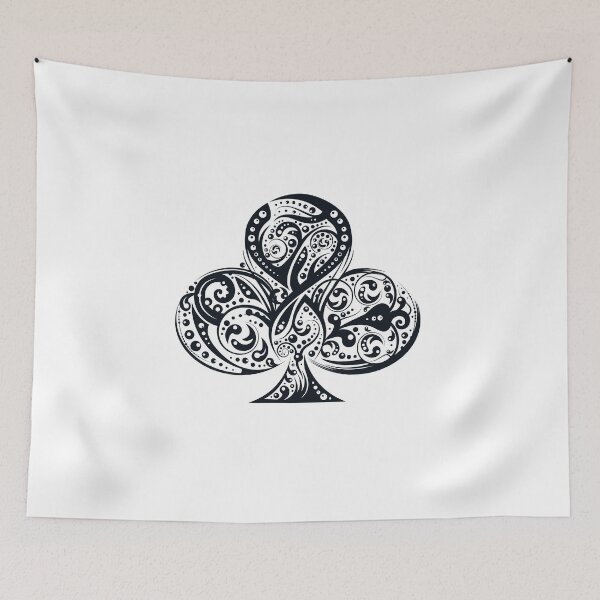 Item preview, clubs symbol, tribal art, playing cards 2 designed and sold by Numbers-Art.