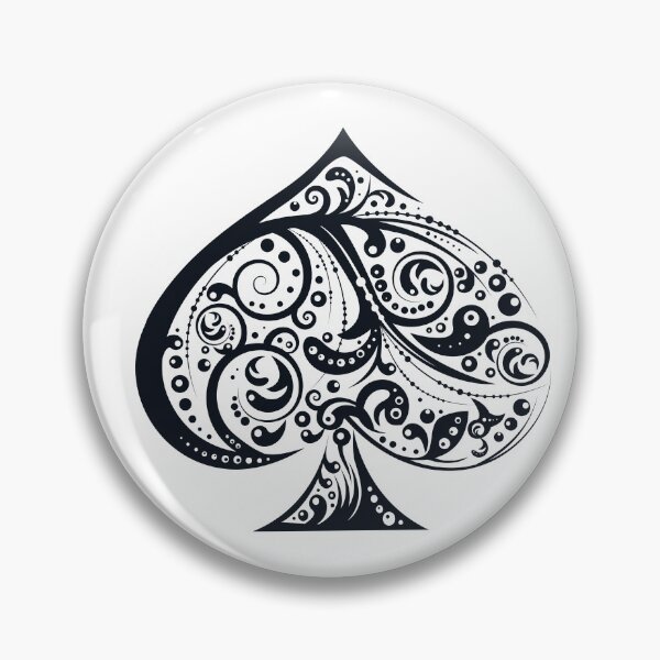 Item preview, Spades symbol, tribal art, playing cards 2 designed and sold by Numbers-Art.