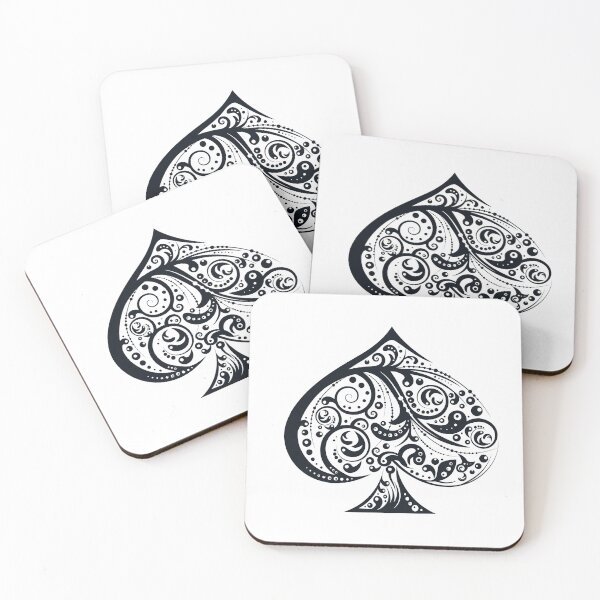 Item preview, Spades symbol, tribal art, playing cards 2 designed and sold by Numbers-Art.