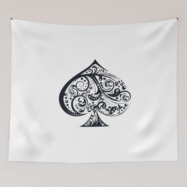 Item preview, Spades symbol, tribal art, playing cards 2 designed and sold by Numbers-Art.