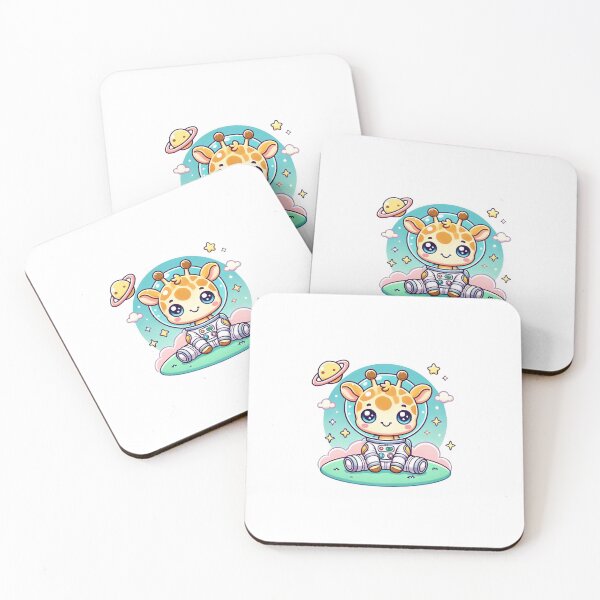 Item preview, Astronaut Giraffe: Cute Cosmic Journey  *Note:* This artwork is generated by AI designed and sold by AHZ05.