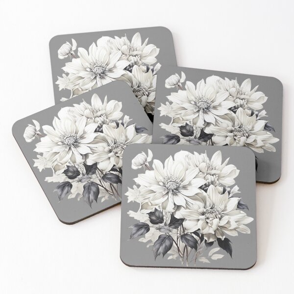Item preview, Monochrome Elegance: Floral Composition designed and sold by Vardia.