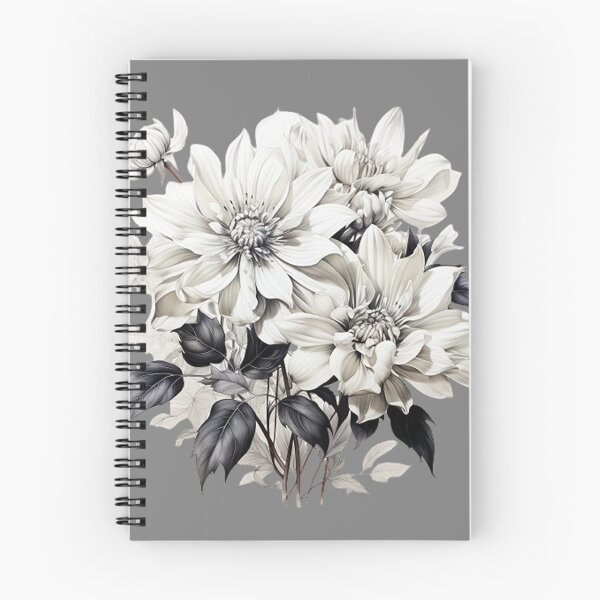 Item preview, Monochrome Elegance: Floral Composition designed and sold by Vardia.